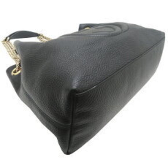 Gucci Soho Interlocking GG Shoulder Bag Leather Black - Picture 3 of 9